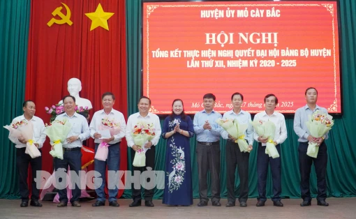 Huyện Mỏ Cày Bắc: tổng kết thực hiện nghị quyết Đại hội Đảng bộ huyện nhiệm kỳ 2020 - 2025